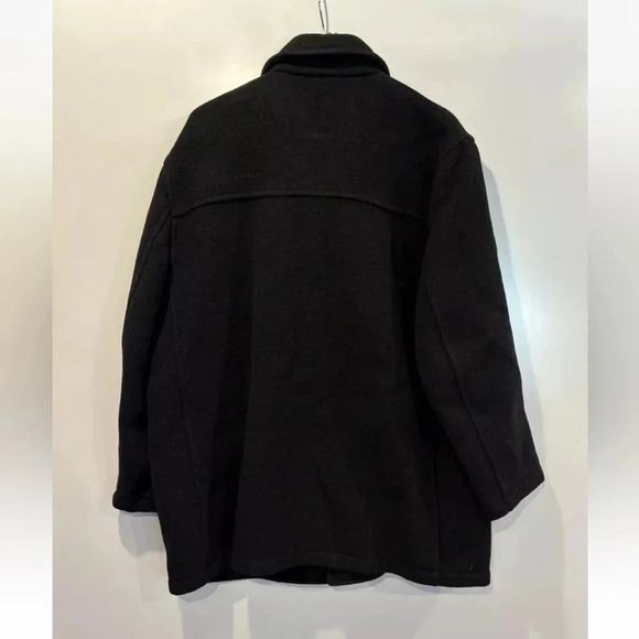 Brooks Brothers Black Wool Car Coat Mens Size Large (SU) - Picture 2 of 6